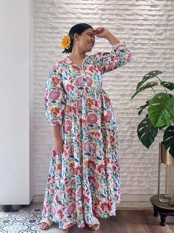 Lisa Multicolour Maxi Dress- Colourful Maxi Dress