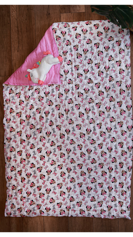 Carry On Blankets- Minnie Print- 100 % cotton blankets for Kids